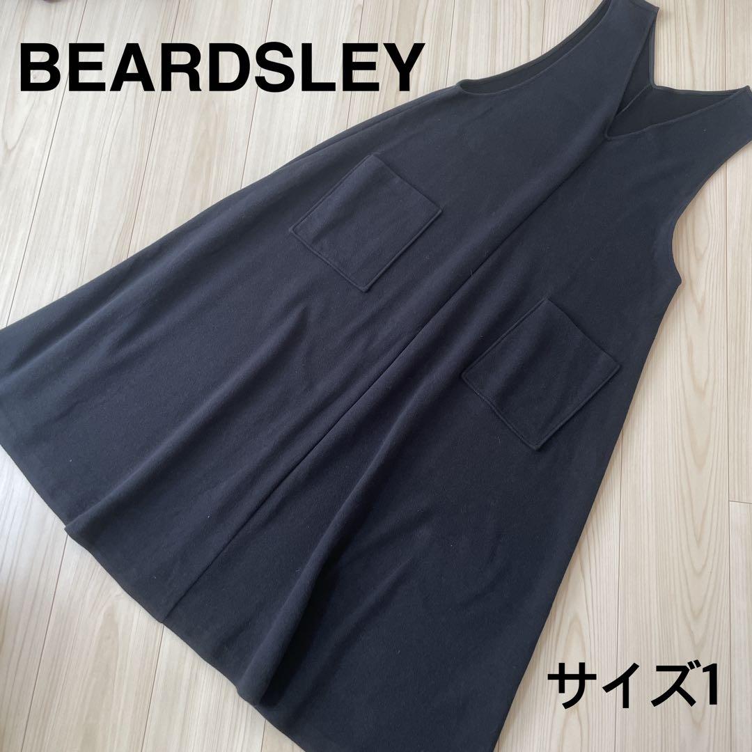 美品！！＊ビアズリー：サイズ1：黒色の無地のジャンバースカート＊ 正規品 BEARDSLEY ビアズリー 黒 コクーンジャンパースカート サイズ1