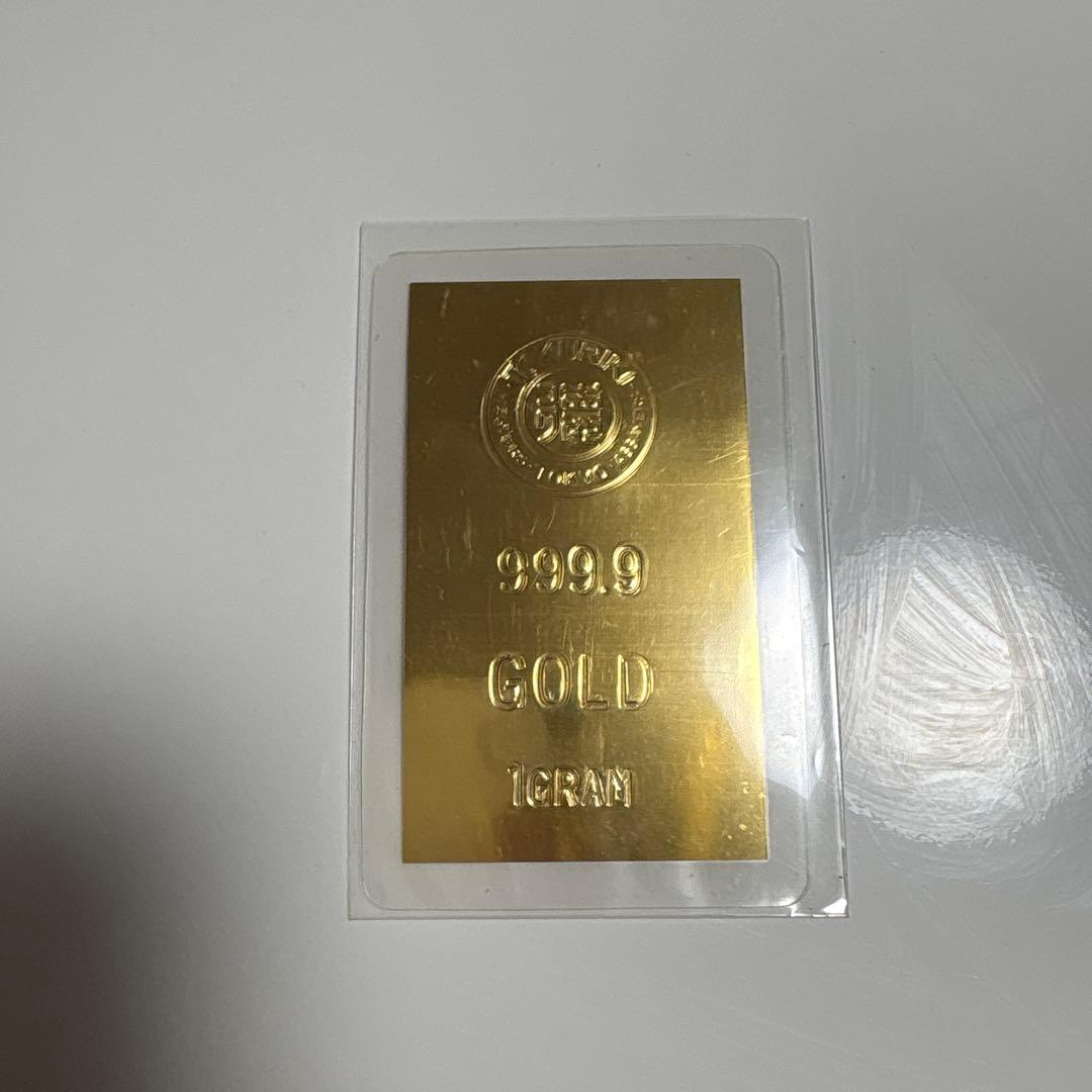 徳力純金　1gインゴットカード