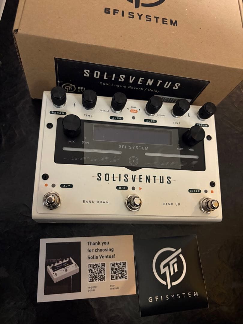 ギター GFI System SOLIS VENTUS Delay and Reverb GFI System Solis Ventus Dual Engine Reverb and Delay Pedal | Cream