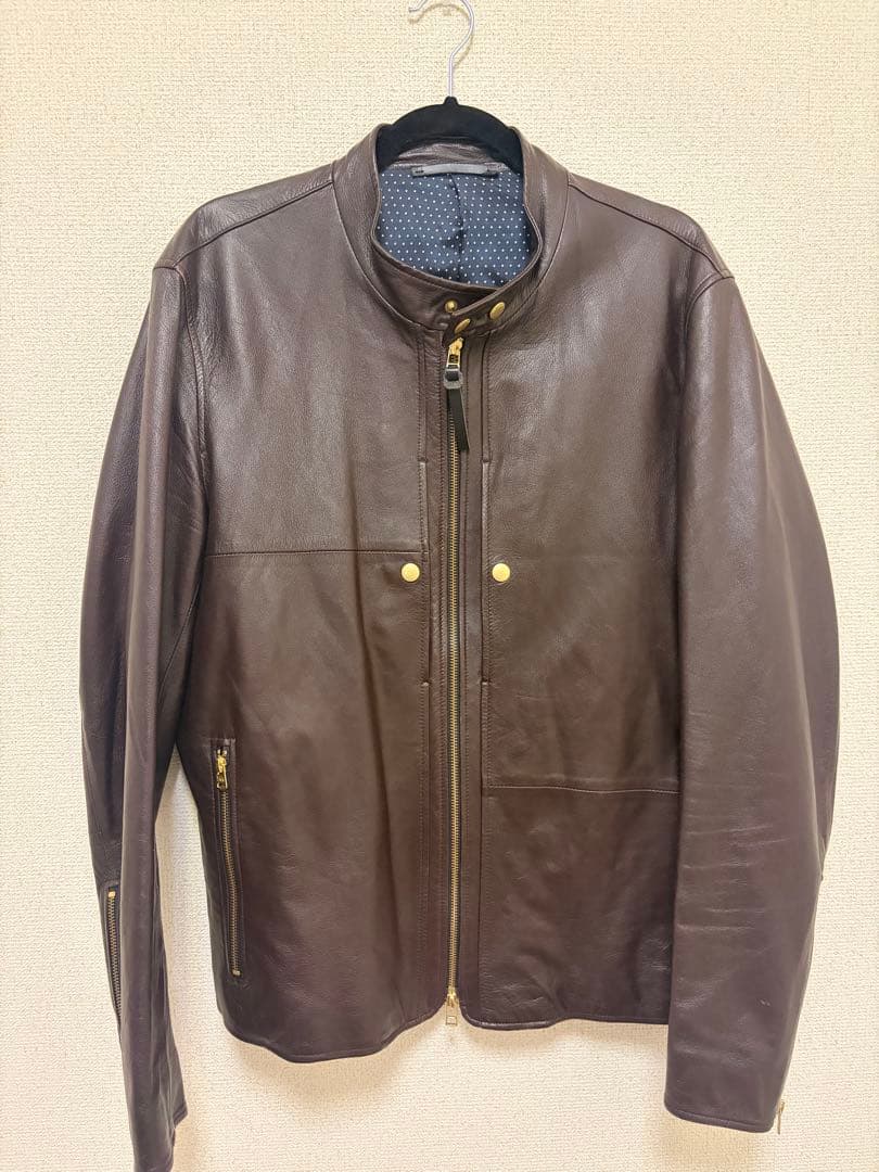 Paul Smith ラムレザージャケット 羊革 裏地デザイン 日本正規 3L