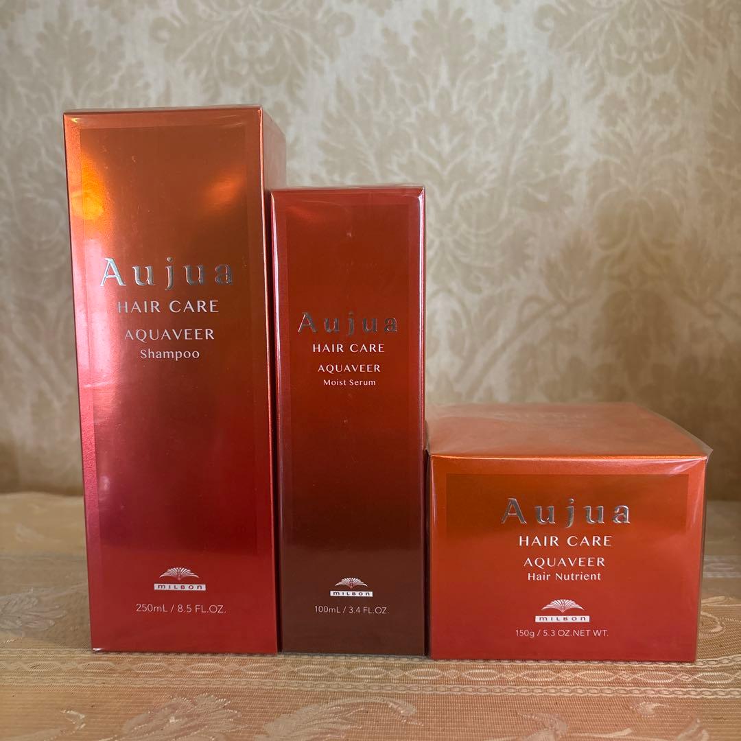 Aujua アクアビア シャンプー・モイストセラム・ヘアニュートリションセット