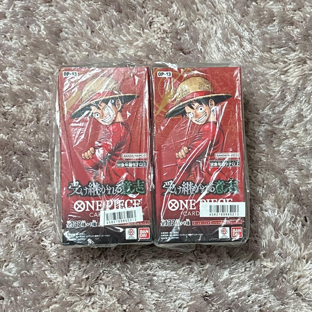 ワンピースカードゲーム 受け継がれる意志 2BOX テープ付き プロモカード6枚