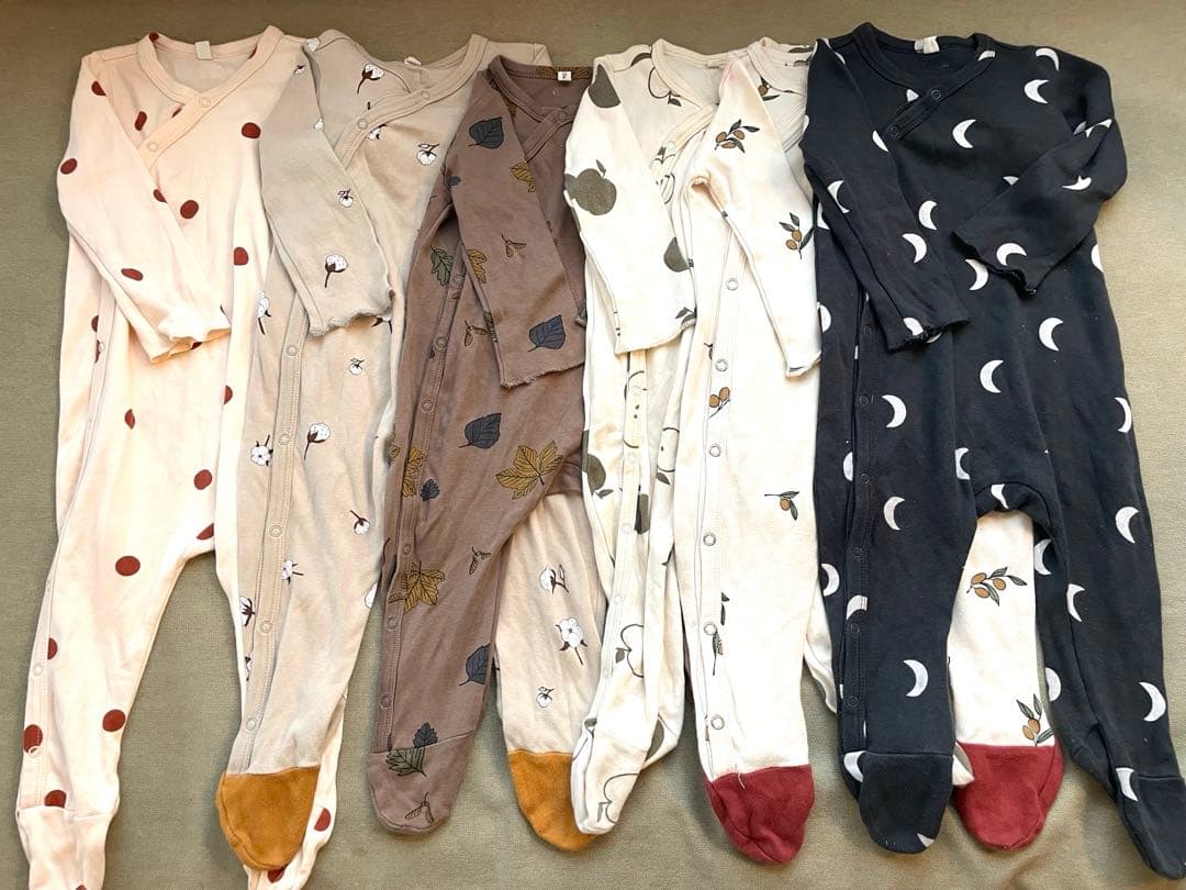 ちーちゃん★organic zoo6-13mロンパース6着セット