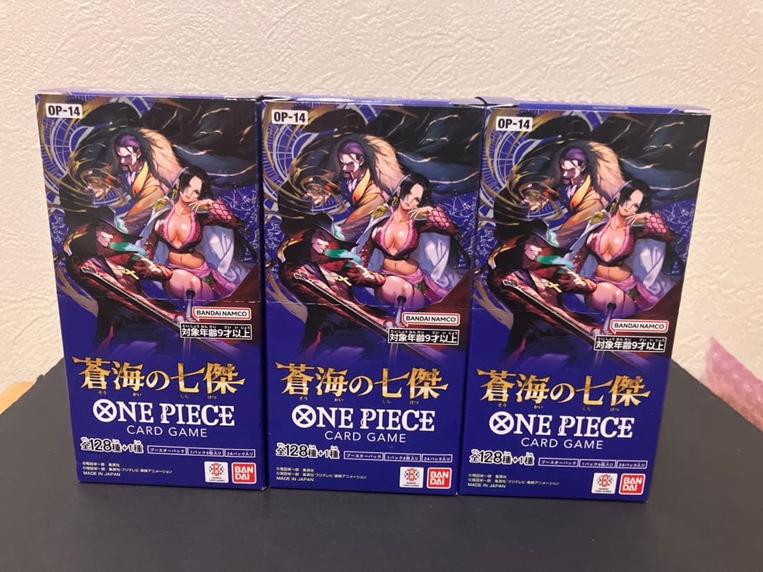 蒼海の七傑 3box 未開封 テープカット￼￼ ワンピースカード
