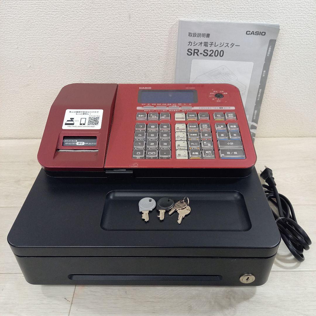CASIO レジスター SR-S200 レッド 赤 カシオ SR-S200-EX | Bluetoothレジスター | 電子レジスター | CASIO