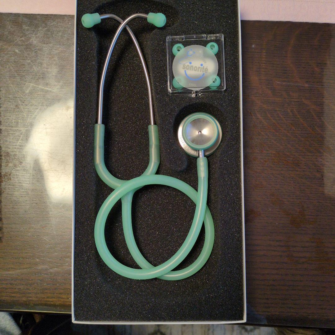 美品！レアカラー Sonorite 聴診器 ミントグリーン ケース付き