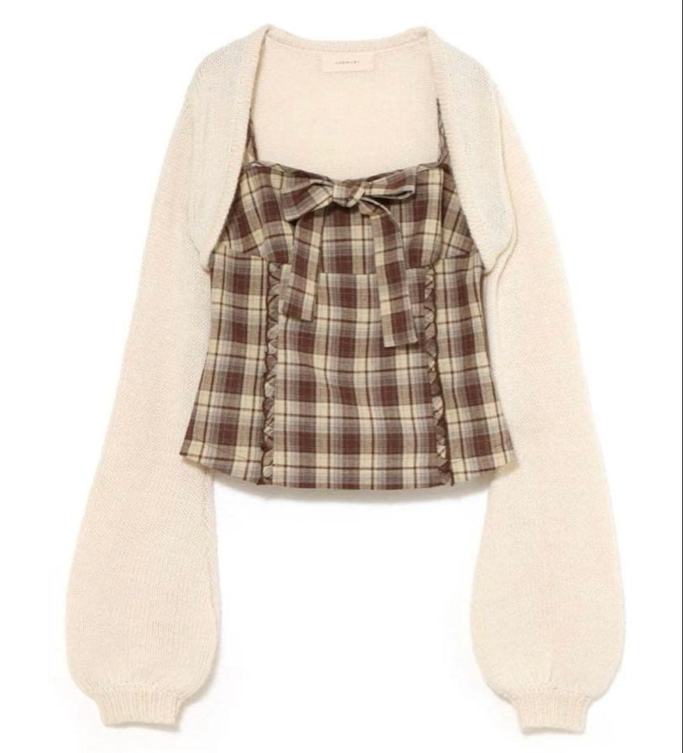 【証明あり最安値】andmary Tyla ribbon set tops