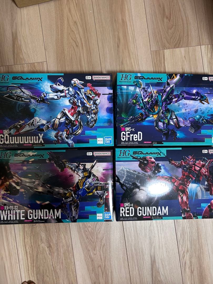 HGジークアクス　ジフレド　赤いガンダム　白いガンダムセット売り