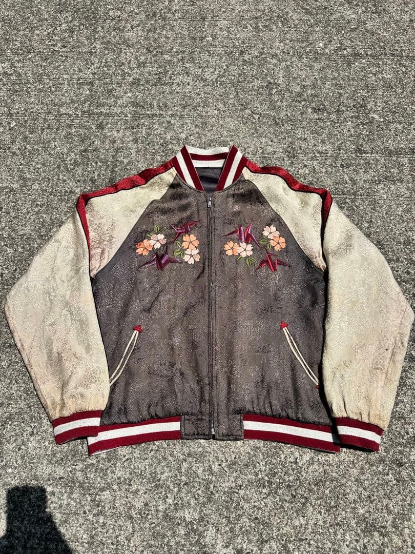 90s リバーシブルスカジャン 別珍 東洋