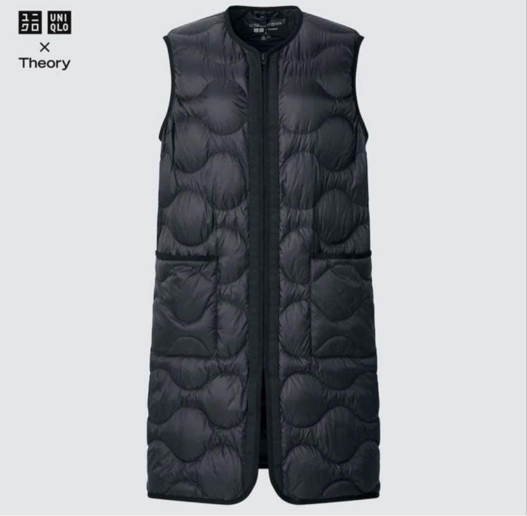 タグ付き UNIQLO x Theory ウルトラライトダウンロングベスト M