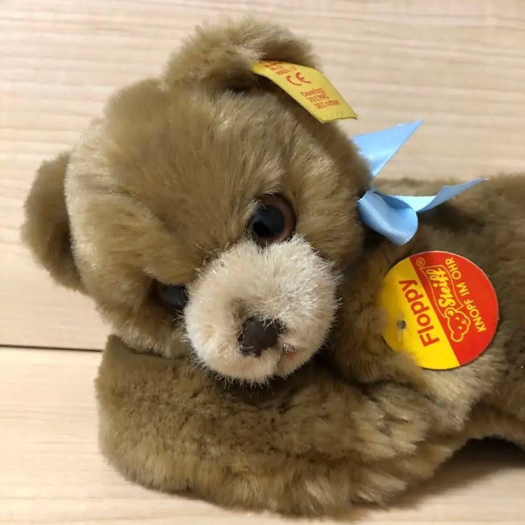 シュタイフ　寝そべりFloppy Bear テディベア　ぬいぐるみ　くま Steiff（シュタイフ） シュタイフ/Steiff☆ヴィンテージ☆「Floppy