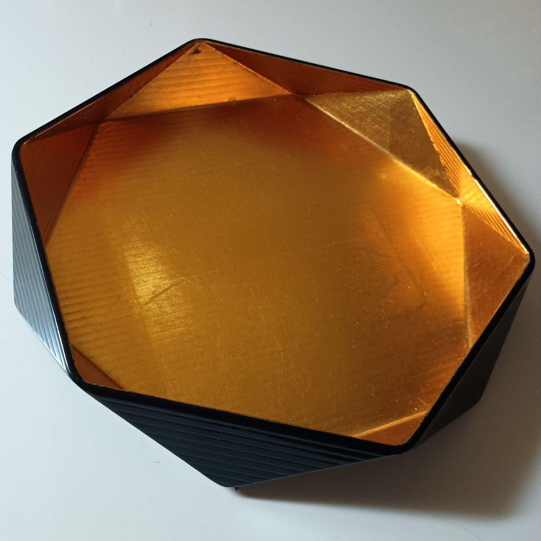 六角形 金内黒 菓子器 飾り盆 和の器 小物入れ 漆器 - メルカリ