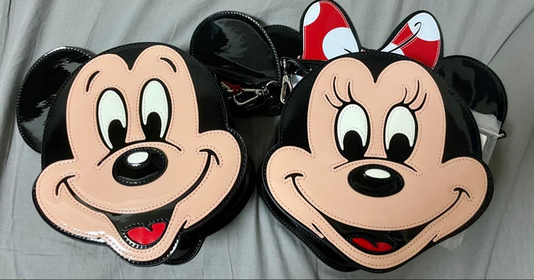 ミッキー ミニー ショルダーバッグ 2点セット ディズニー moussy