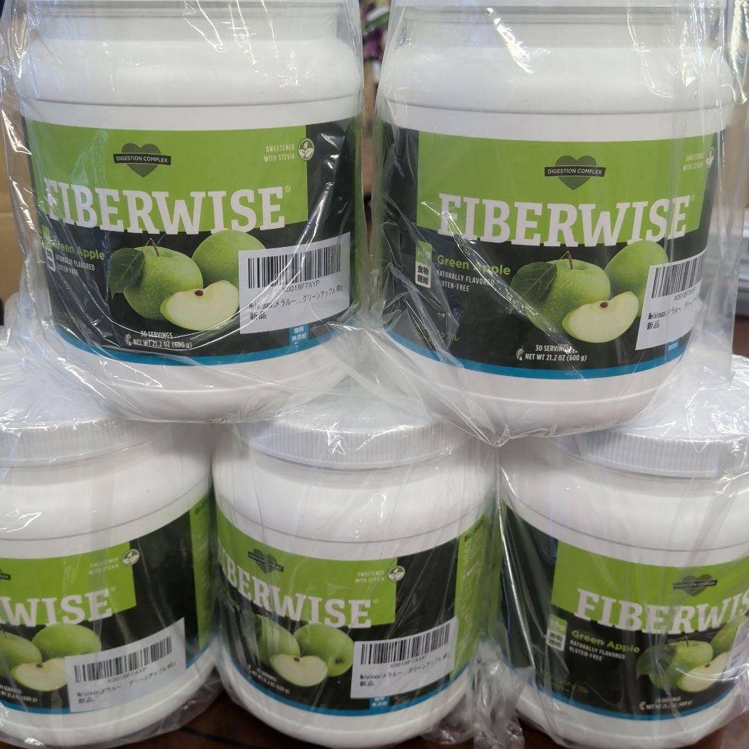 メラルーカ ファイバーワイズ 糖類無添加 グリーンアップル 600g 5個