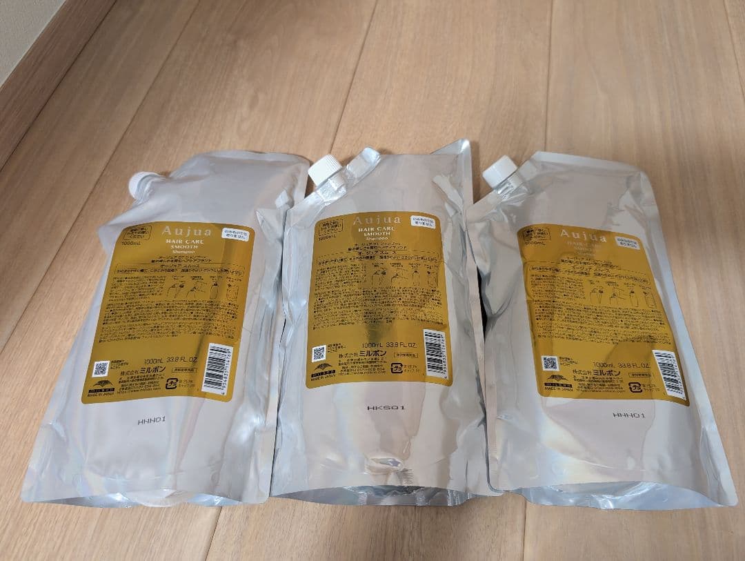 【新品】Aujua シャンプー （Smooth）1000ml 詰め替え用 ×3
