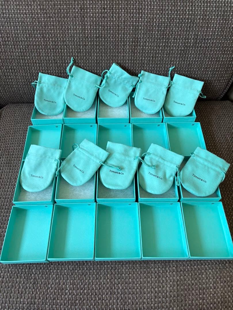 国内現行品新品未使用ティファニ空箱巾着袋10セット