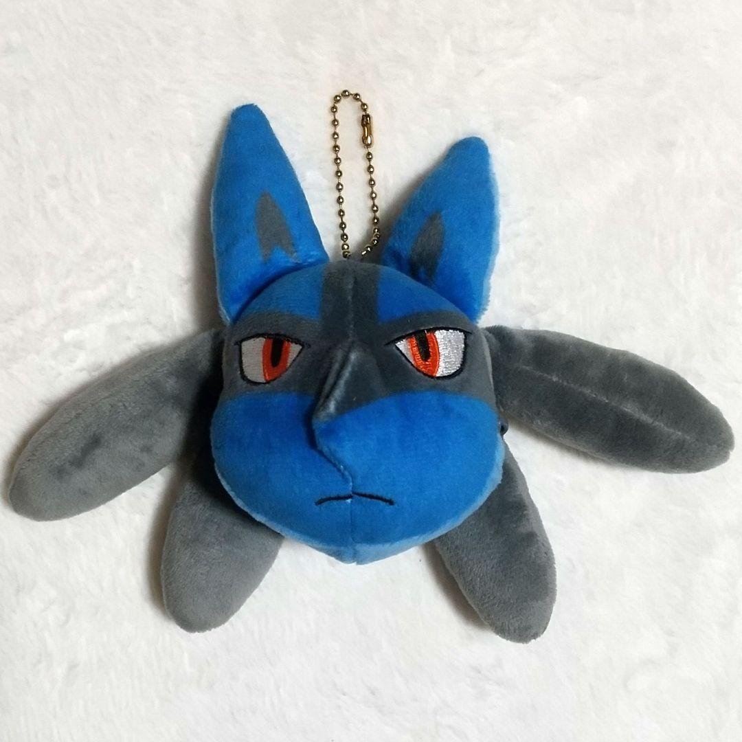 ポケモン ルカリオ フェイス ぬいぐるみポーチ マスコットキーホルダー
