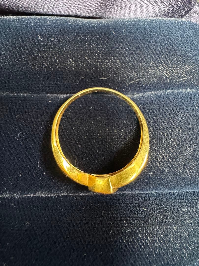 18金リング(k18)約3.1g ダイヤモンド(0.04ct)リングサイズ22号