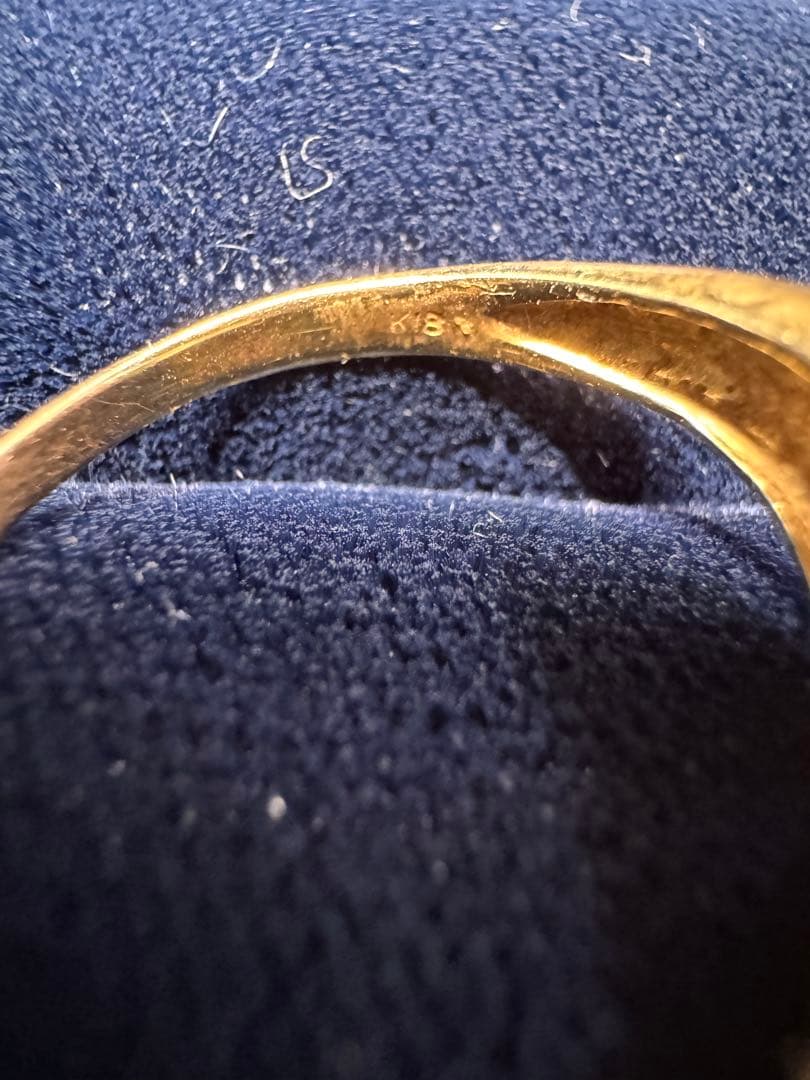 18金リング(k18)約3.1g ダイヤモンド(0.04ct)リングサイズ22号