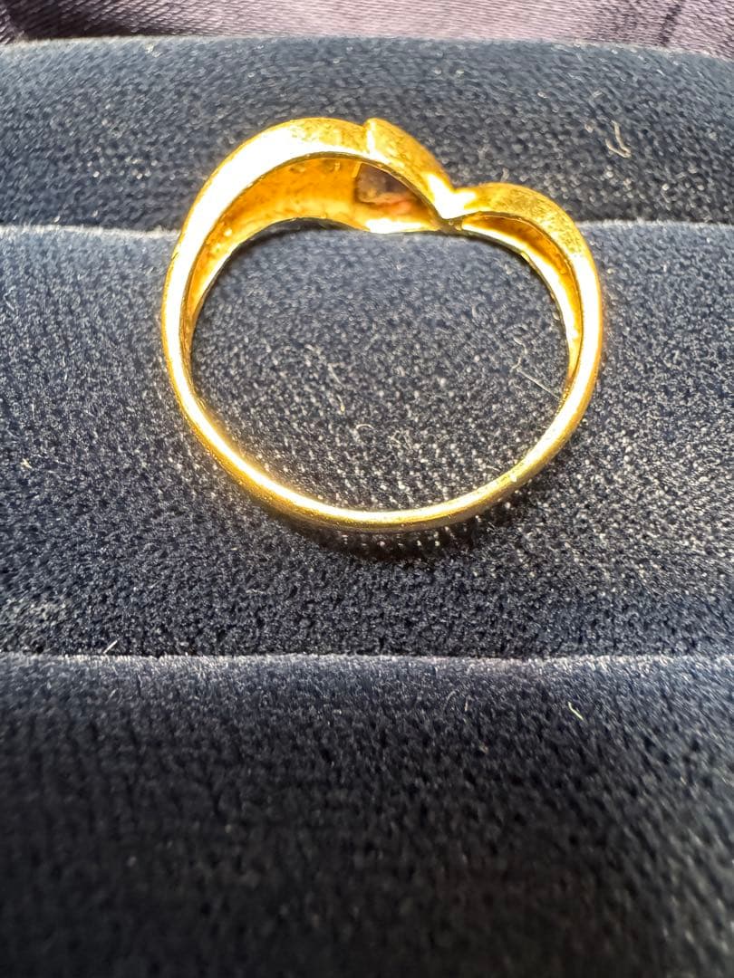 18金リング(k18)約3.1g ダイヤモンド(0.04ct)リングサイズ22号