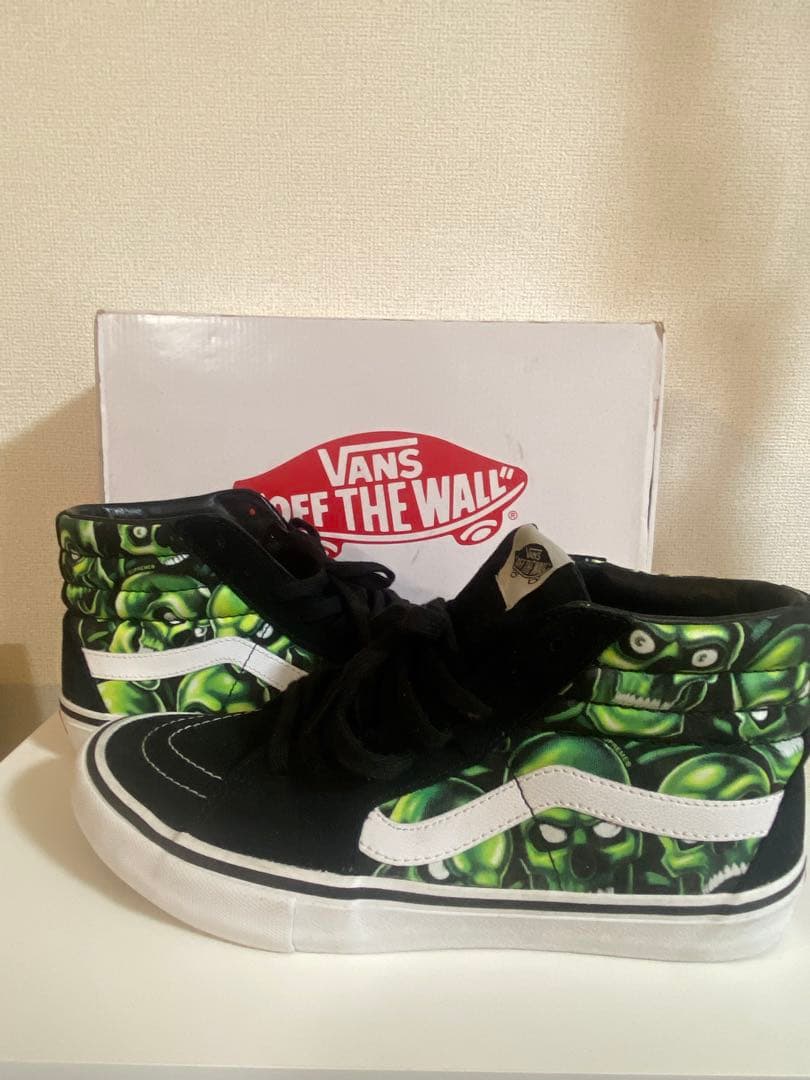 靴 Supreme VANS 18ss SK8-HI SKULL PILE