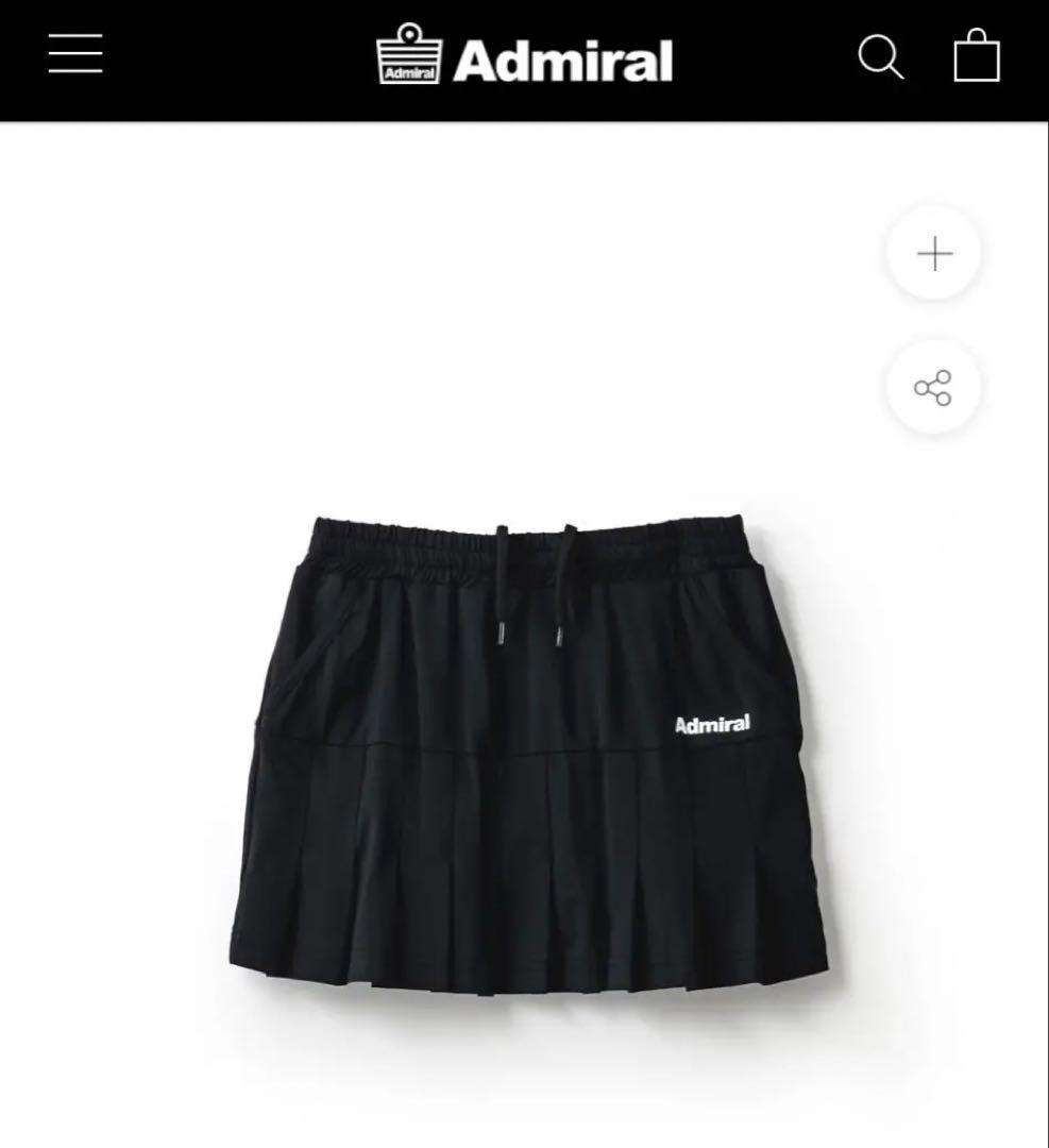 【スノー様用】Admiral 黒 プリーツスカート M テニススコート ブラック