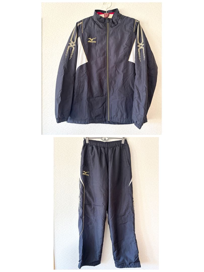 ミズノ　ウインドブレーカー　セットアップ　ブレスサーモ　メンズL ブラック