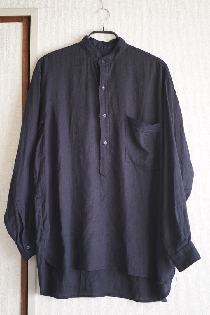 COMOLI リネンツイル プルオーバーシャツ size2