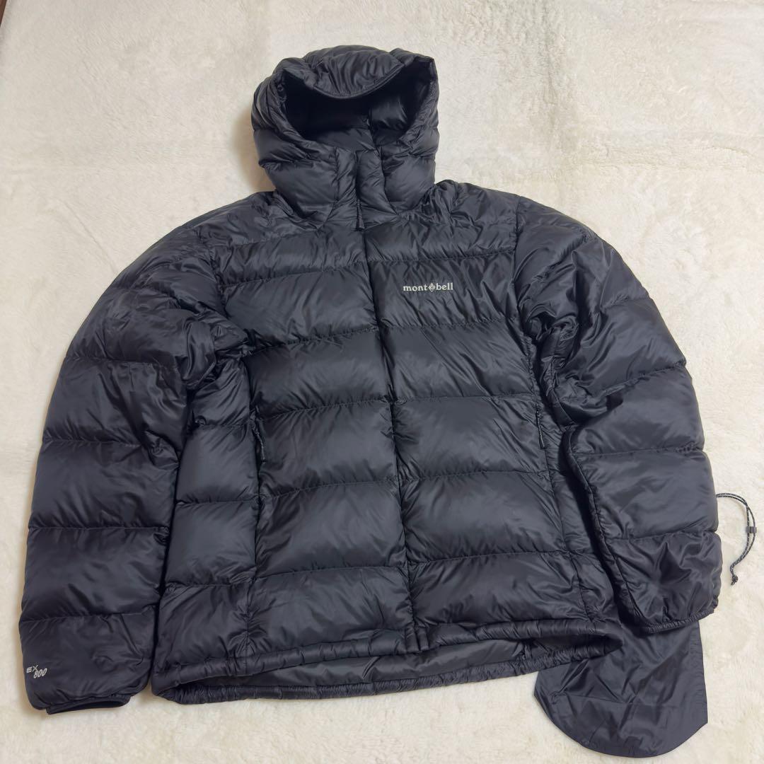 美品モンベル 800FPライトアルパインダウン パーカ Men'sLサイズ黒