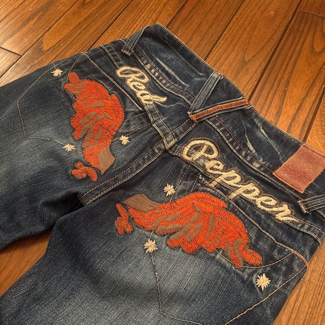レッドペッパー RED PEPPER デニムパンツ 翼 Y2K 27 L - メルカリ