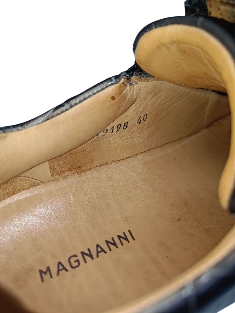 MAGNANNIマグナーニ レザースニーカー サイトジップ スペイン製 EU40