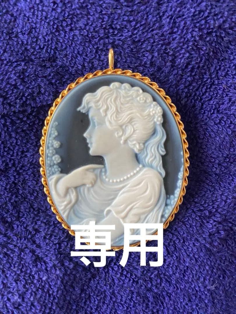 カメオ 刻印入 ブローチ　ネックレス トップ