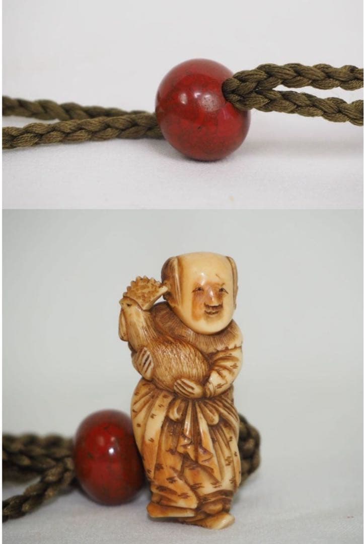 送料無料 江戸時代 極上品（在銘）本金梨子地螺鈿蒔絵 鶏図印籠 人物