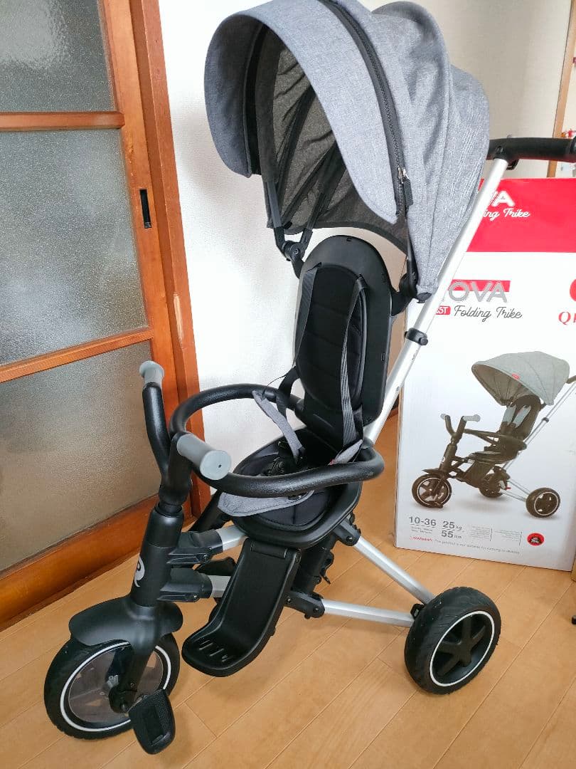 美品 nova Ｑplay 三輪車 手押し 折りたたみ式