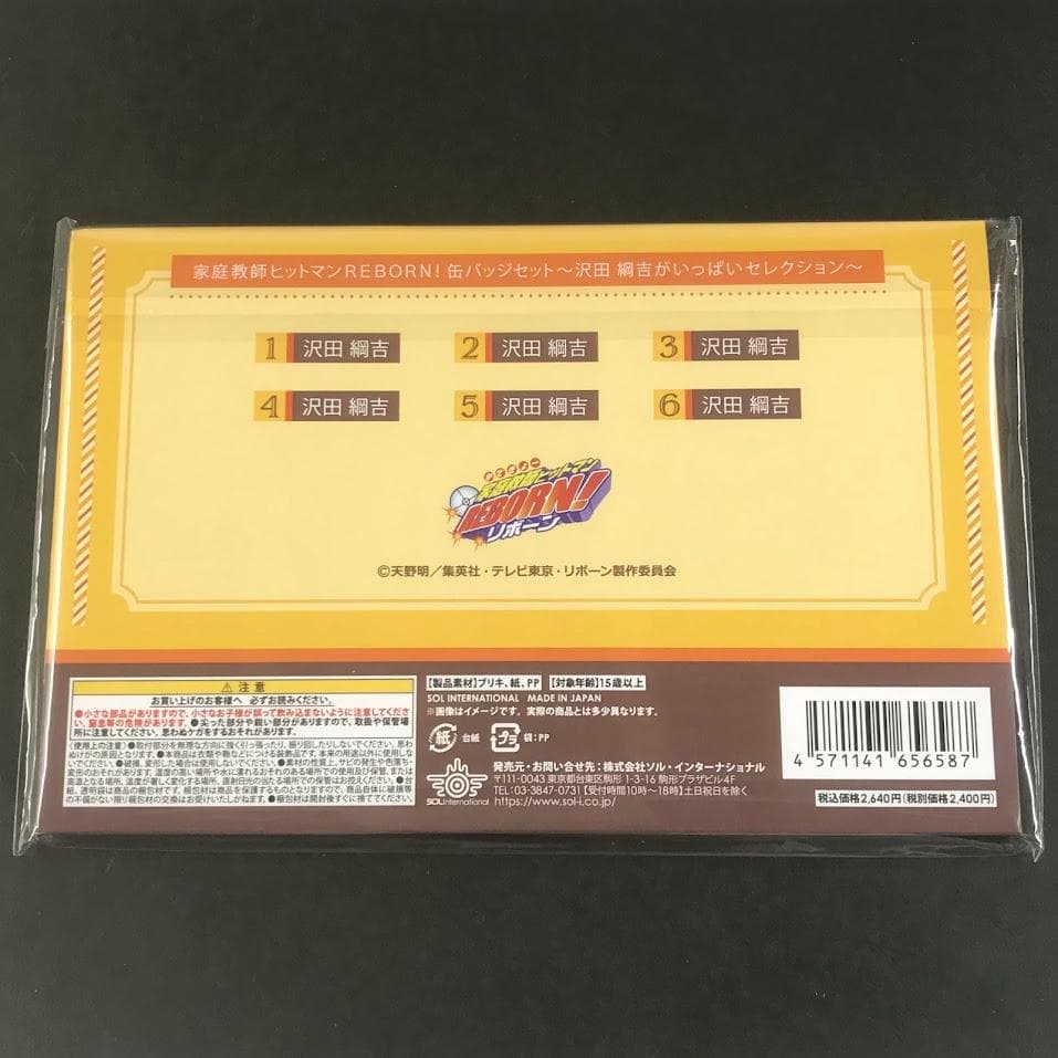 家庭教師ヒットマンREBORN 沢田綱吉がいっぱいセレクション 缶バッジ