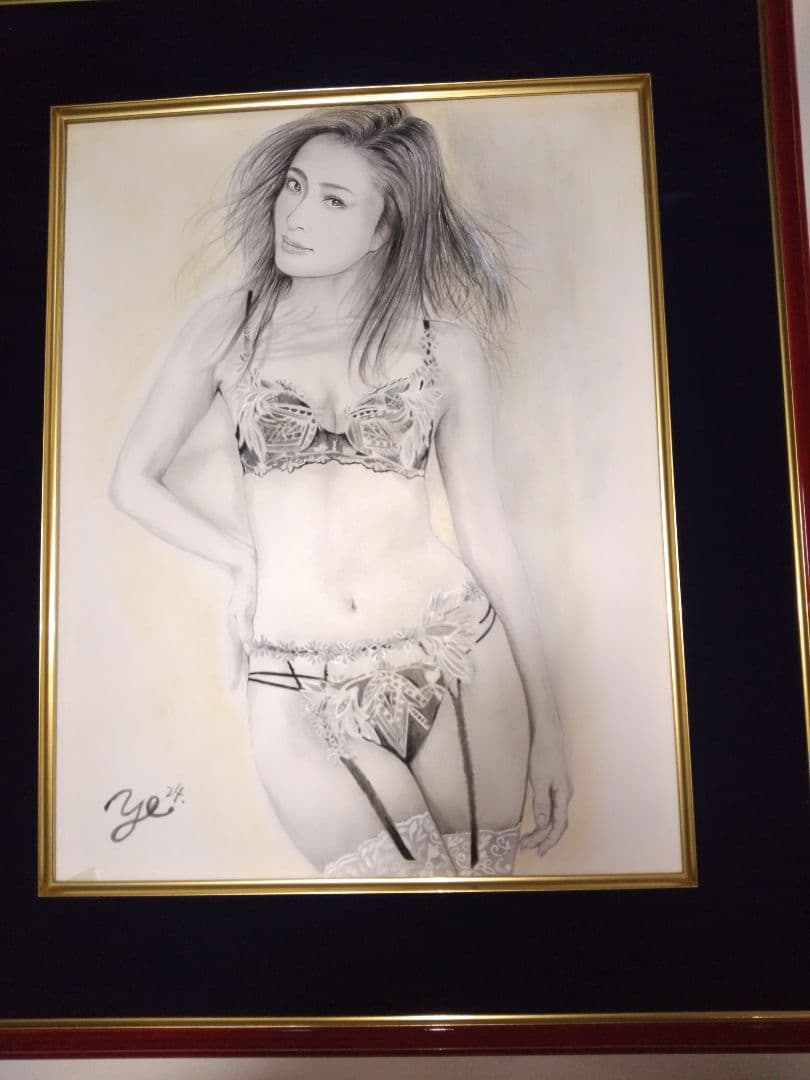 裸婦、美人画、絵画6FしなりW真作肉筆、高級額縁、高塚省吾、森本草介