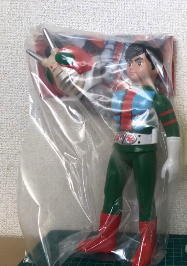 面取れ★仮面ライダーV3★石森プロ　ポピーJAPAN Ｖ３ソフビ