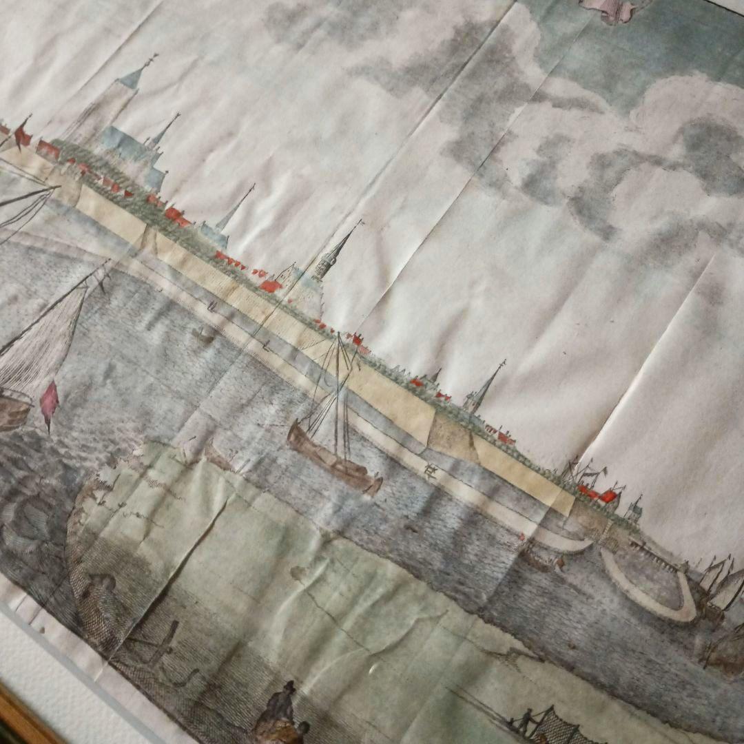 額装品 景観図 17世紀 オランダ ゼーランド州トーレン お値打ち - メルカリ