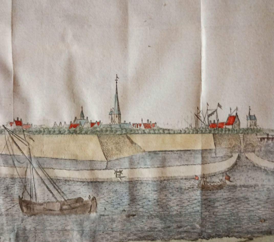 額装品 景観図 17世紀 オランダ ゼーランド州トーレン お値打ち - メルカリ