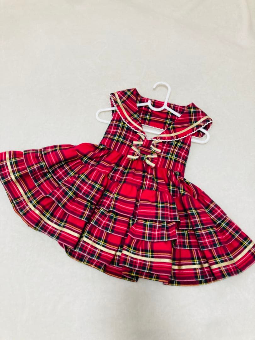 限定チェックのワンピース