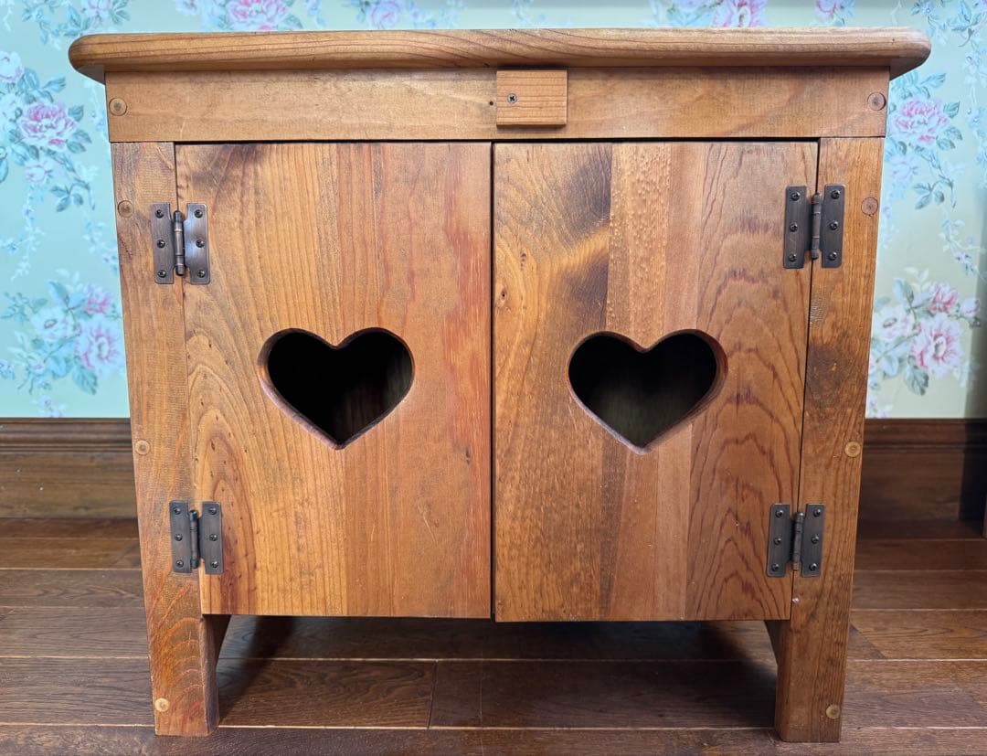 Enfant アンファン ローボード ハート扉 カントリー家具 木製 ①