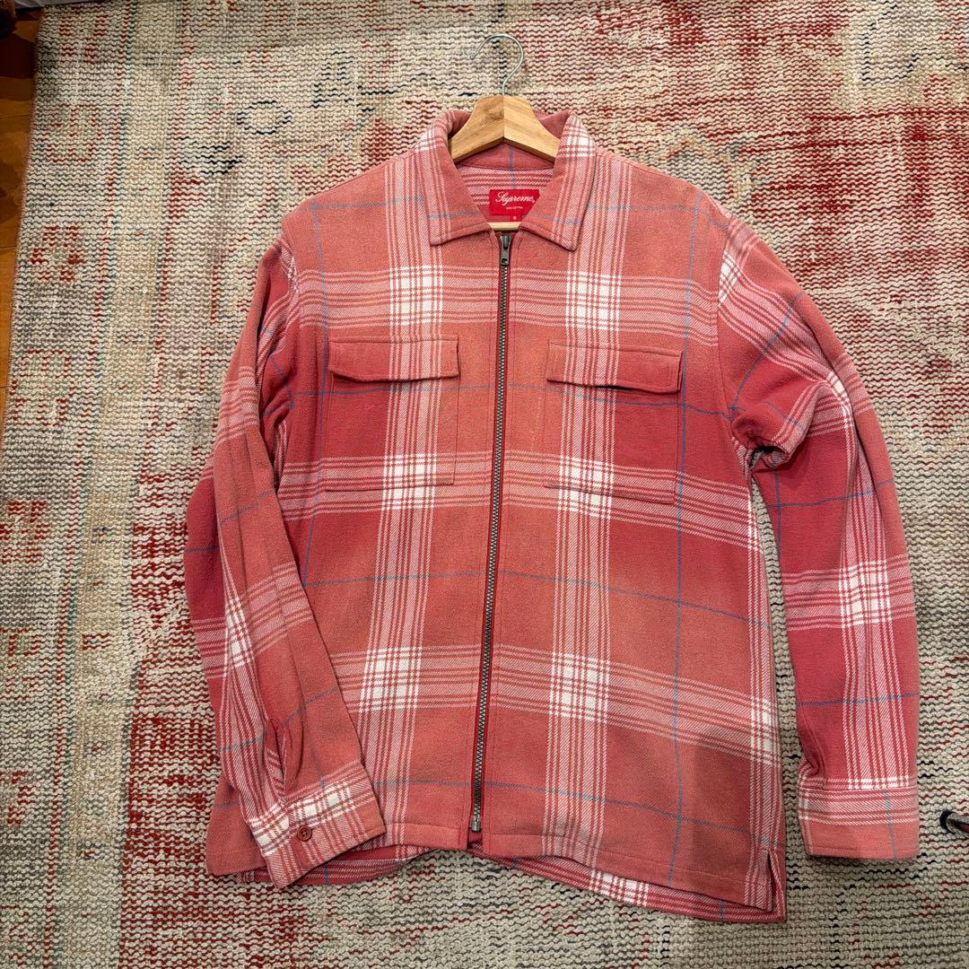 トップス supreme zip shirt