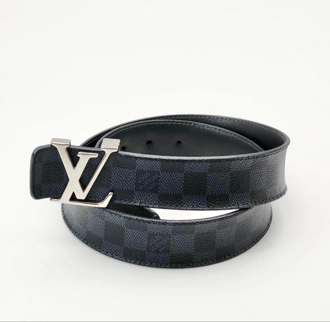 ルイヴィトン サンチュール ダミエグラフィット　ベルト　 LVロゴ　ブラック