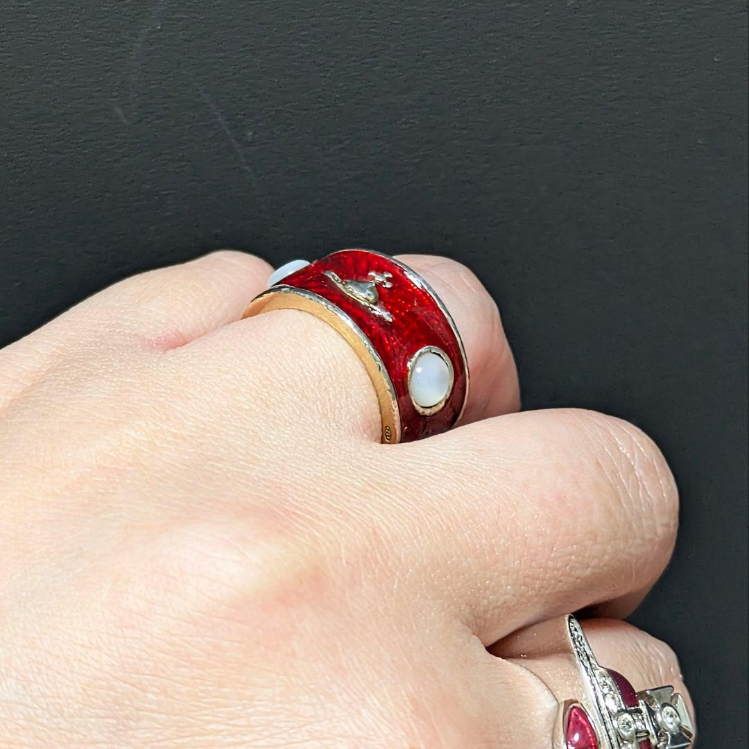 vivienne westwood 旧モデル キングリング 赤 SV925 - メルカリ