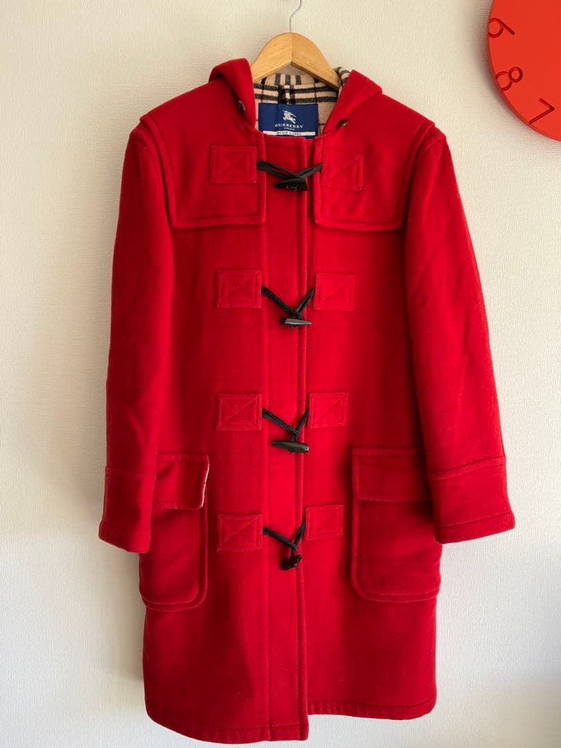 BURBERRY BLUE LABEL ダッフルコート レッド
