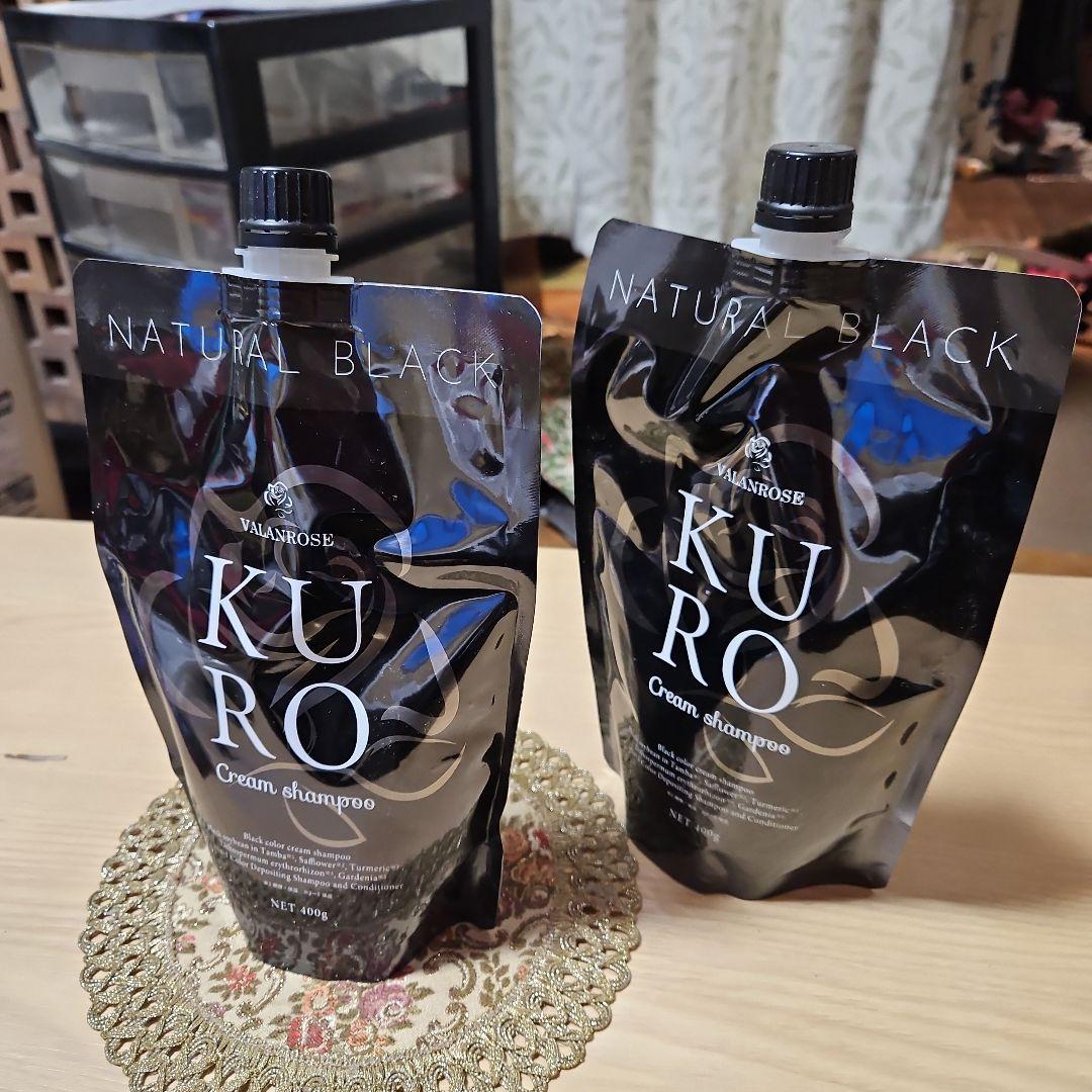 カラーリング・白髪染め VALANTROSE KURO Cream Shampoo 400g Amazon.co.jp: 白髪染め シャンプー カラートリートメント バラン