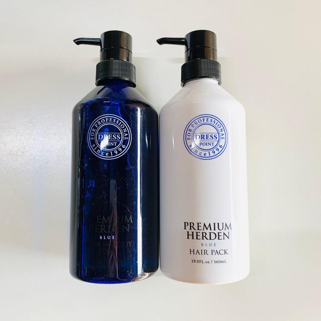 プレミアムハーデン ブルー シャンプー ヘアパック ポンプタイプ