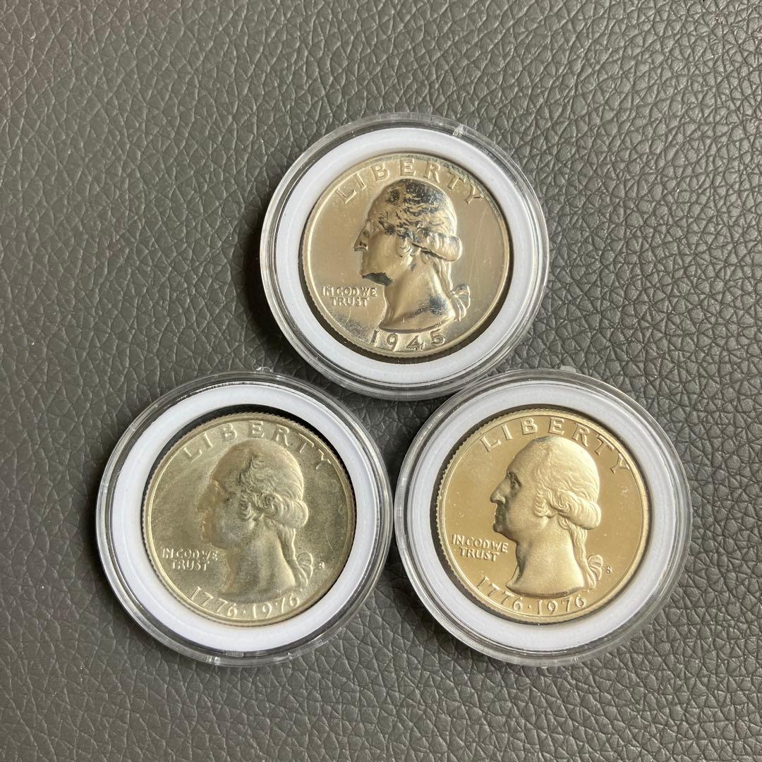 ワシントン　クォータードル3枚