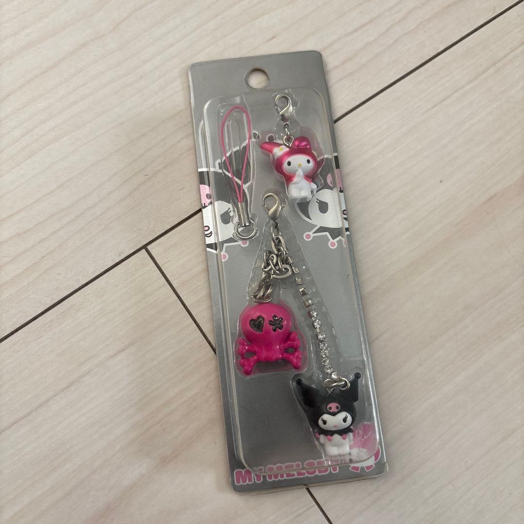 マイメロディ クロミ ストラップ どくろ ドクロ ガイコツ