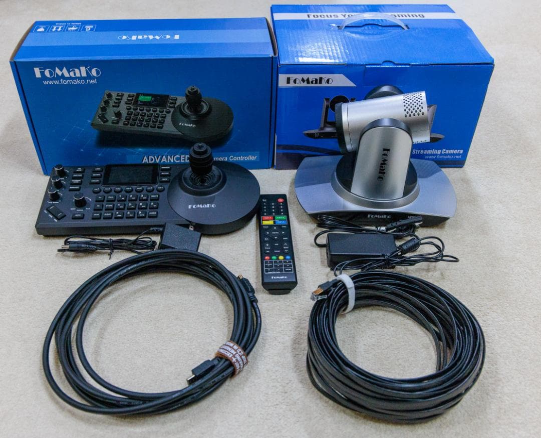PTZカメラFMK20UH NDI と PTZ コントローラーKC608 Pro